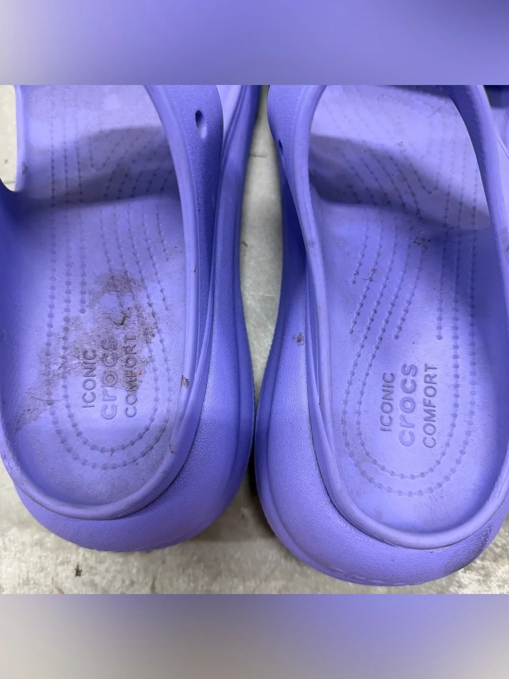 Crocs Classic Crush Lavender Platform Sandals Unisex Size 